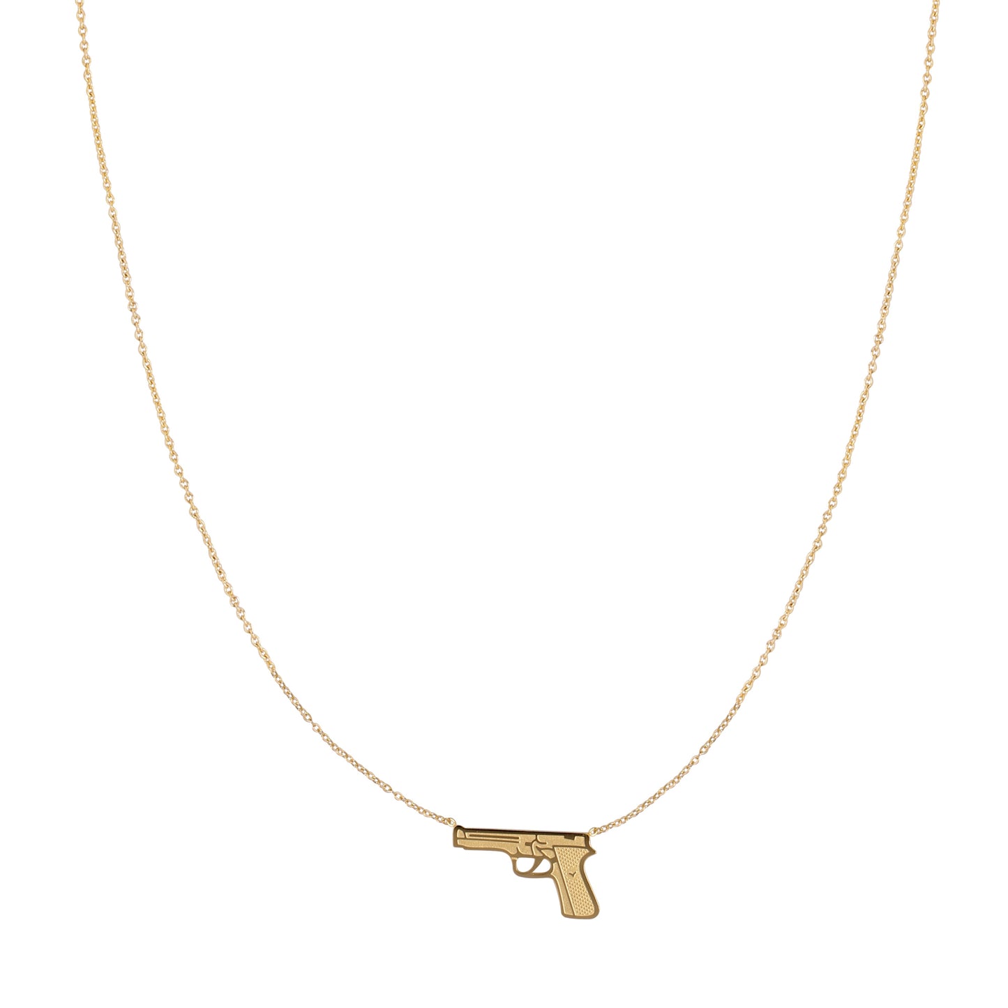 NECKLACE GUN GOLD