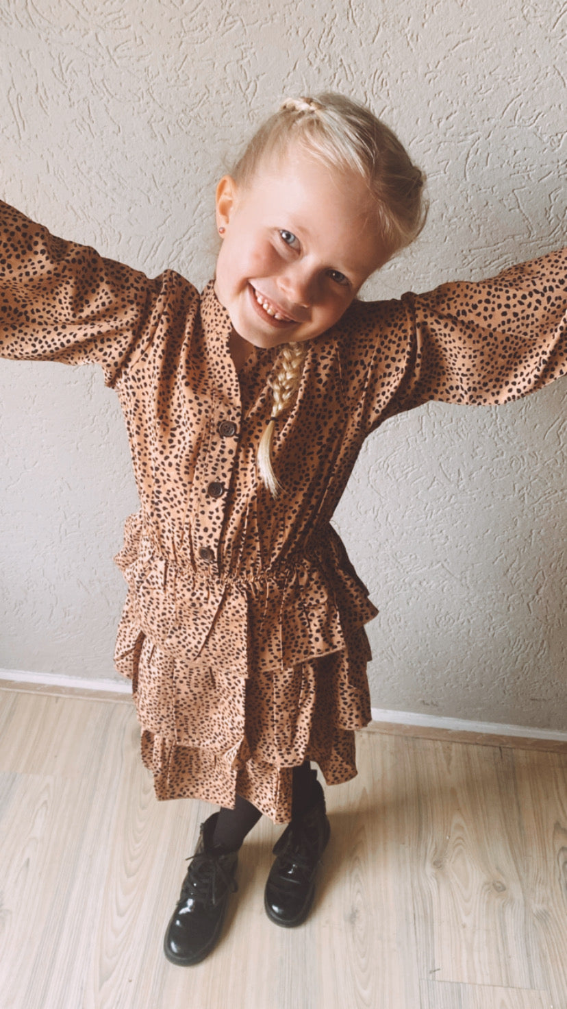 DOTS DRESS BEIGE