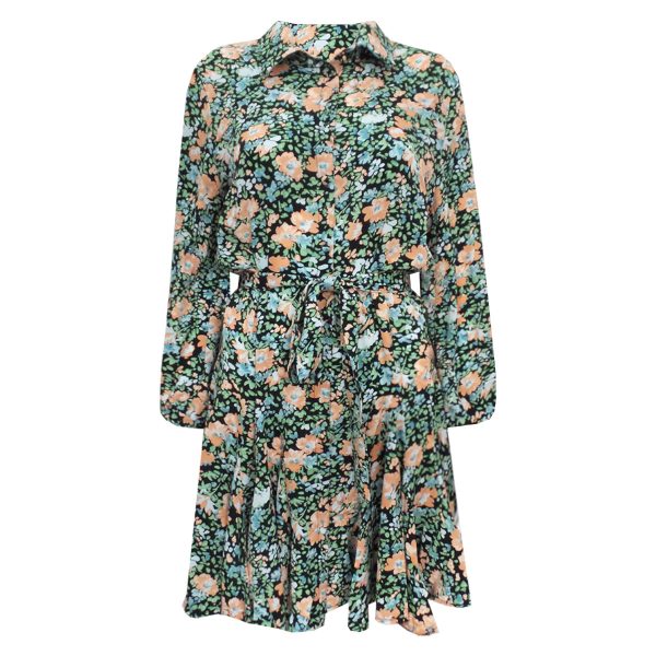 FLOWER DRESS GREEN