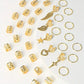 HAIR CLIPS 35PC MIXED GOLD