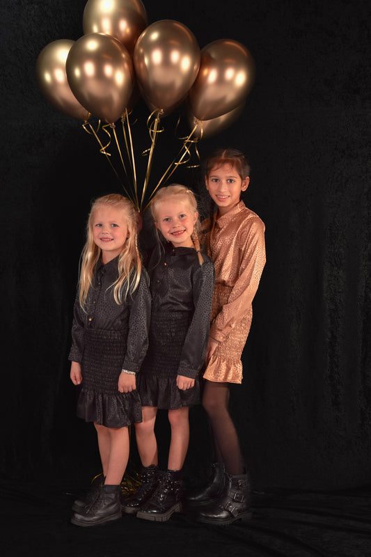 SHINY PARTY DRESS BLACK