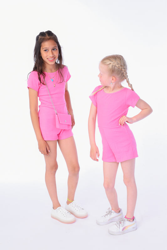 PINK PLAYSUIT WITH BAG