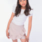 BEIGE KNOTTED SHORT