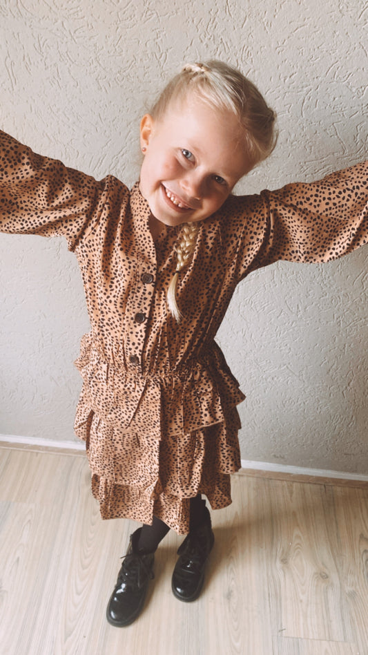 DOTS DRESS BEIGE