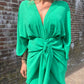 KNOTTED DRESS GREEN