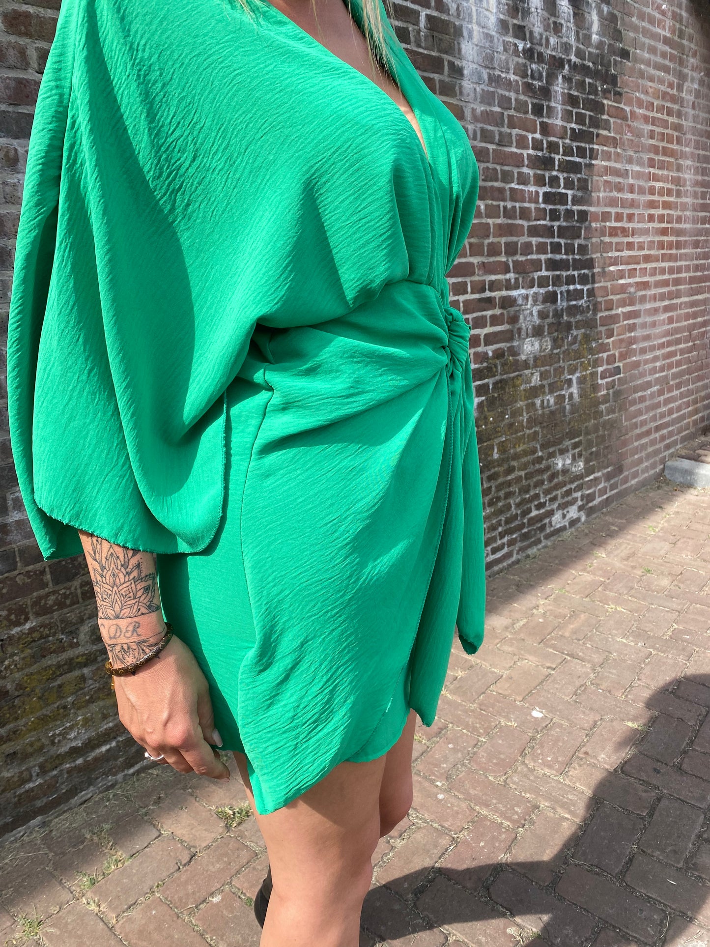 KNOTTED DRESS GREEN